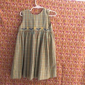 Strausburg dresses run large and never wear out!